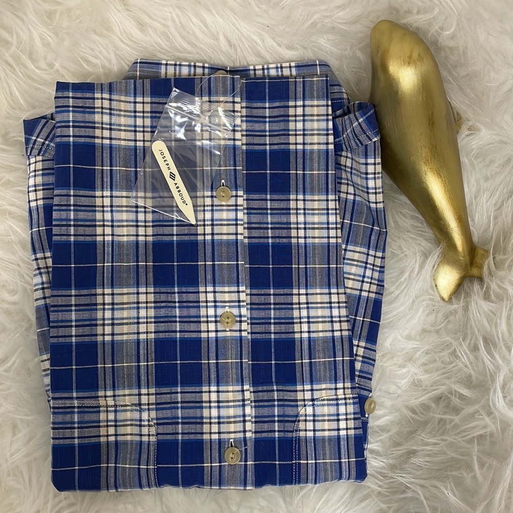 Joseph Abboud Men's Short Sleeve Plaid Shirt - Picture 6 of 6